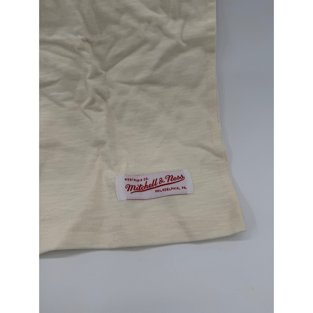 Mitchell & Ness Heritage SS Slub Tee Vintage Logo Cream Mens L FC8332-MNNCRSC - Picture 5 of 8